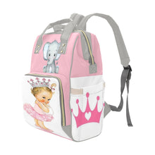 Load image into Gallery viewer, Custom Pink Princess Diaper Bag
